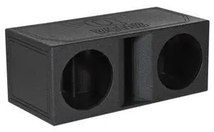 RPORT-12 Dual 12" 4.0 Cu Ft Horn Ported Subwoofer Enclosure, Bedliner Finish, J-Port Design, 30 Hz Tuning, Perfect for Car Audio Enthusiasts RPORT-12 Dual 12" 4.0 Cu Ft Horn Ported Subwoofer Enclosure, Bedliner Finish, J-Port Design, 30 Hz Tuning, Perfect for Car Audio Enthusiasts