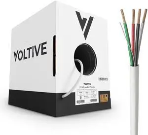 22/4 Stranded Alarm Wire, Plenum CL3P, White, 1000ft - 22AWG, 4 Conductors, Stranded Bare Copper, UL Listed - V-1300-1 22/4 Stranded Alarm Wire, Plenum CL3P, White, 1000ft - 22AWG, 4 Conductors, Stranded Bare Copper, UL Listed - V-1300-1