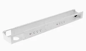 6 Plugs Power Rail Thermal Overload Protection Desk Power Strip with USB Ports, Mountable Under Desk Cable Organizer White 6 Plugs Power Rail Thermal Overload Protection Desk Power Strip with USB Ports, Mountable Under Desk Cable Organizer White
