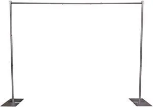 8 Foot Tall Fixed Height Portable Pipe and Drape Backdrop Kit 8ft x 10ft (No Drapes) 8 Foot Tall Fixed Height Portable Pipe and Drape Backdrop Kit 8ft x 10ft (No Drapes)