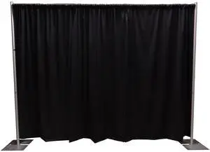 Premier Portable Pipe and Drape Backdrop Kit 8ft x 10ft (Black) Premier Portable Pipe and Drape Backdrop Kit 8ft x 10ft (Black)