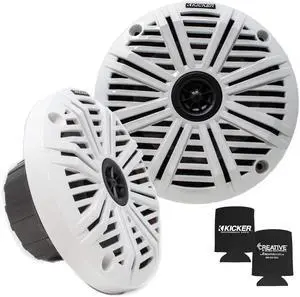 6.5" Marine Speakers (1 Pair) White Salt Water Grills OEM Replacement Speakers 6.5" Marine Speakers (1 Pair) White Salt Water Grills OEM Replacement Speakers