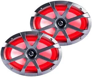 MXA69L MXA 6x9 Marine Grade Coaxial Speakers w/RGB LED - Pair MXA69L MXA 6x9 Marine Grade Coaxial Speakers w/RGB LED - Pair