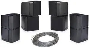 MC2.5B Mini Cube 2.5 inch Speaker Bundle with Installation Wire - Home Value Pack (4 Pack, Black) (with Brackets & Wire) MC2.5B Mini Cube 2.5 inch Speaker Bundle with Installation Wire - Home Value Pack (4 Pack, Black) (with Brackets & Wire)