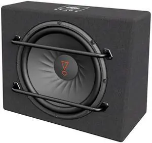 Single 12" Car Audio Subwoofer Sealed Enclosure, Black Single 12" Car Audio Subwoofer Sealed Enclosure, Black