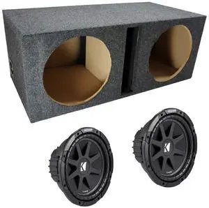 Dual 12" Sub Box Vented Port Subwoofer Enclosure Bundled with (2) C12 Comp 600 Watts Peak Dual 12" Sub Box Vented Port Subwoofer Enclosure Bundled with (2) C12 Comp 600 Watts Peak