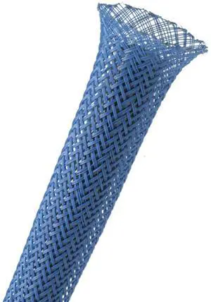 1.5" PET Expandable Braided Sleeving - Color: Blue - Length: 40FT 1.5" PET Expandable Braided Sleeving - Color: Blue - Length: 40FT