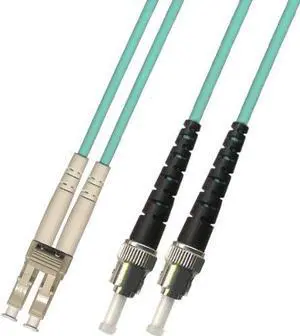 50 Meter 10Gb OM3 Multimode Duplex Fiber Optic Cable (50/125) - LC to ST - Aqua 50 Meter 10Gb OM3 Multimode Duplex Fiber Optic Cable (50/125) - LC to ST - Aqua