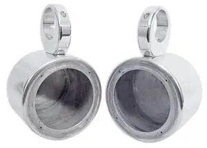 Pair MAC525S 5.25" Marine Wakeboard Speaker Pods, Silver Polished Aluminum, Waterproof, Universal Fit, High-Efficiency Airspace, for Boats and Water Sports Pair MAC525S 5.25" Marine Wakeboard Speaker Pods, Silver Polished Aluminum, Waterproof, Universal Fit, High-Efficiency Airspace, for Boats and Water Sports
