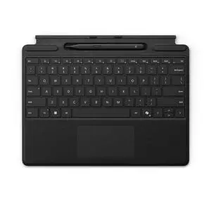 Surface Pro Keyboard Without Pen Storage for Surface Pro Copilot+ (11th Edition), Pro 9 and 8, Alcantara Material, Black Surface Pro Keyboard Without Pen Storage for Surface Pro Copilot+ (11th Edition), Pro 9 and 8, Alcantara Material, Black