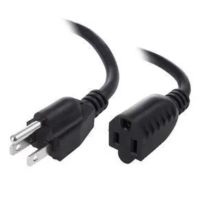 3 PCS, 16AWG Power Extension Cord Cable, Black 15 Feet, CNE592381 3 PCS, 16AWG Power Extension Cord Cable, Black 15 Feet, CNE592381