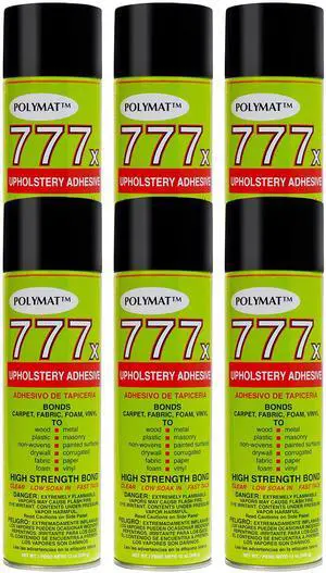 QTY6 777 Fast TACK Foam Fabric Box Carpet Upholstery Spray Glue Adhesive QTY6 777 Fast TACK Foam Fabric Box Carpet Upholstery Spray Glue Adhesive