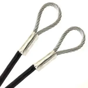 AT, Black Vinyl Coated 4.76mm (3/16 inch) Braided Steel Security Cable Double Looped Ended (97 inches, Black) AT, Black Vinyl Coated 4.76mm (3/16 inch) Braided Steel Security Cable Double Looped Ended (97 inches, Black)