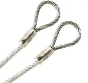 AT, Clear Vinyl Coated 4.76mm (3/16 inch) Braided Steel Security Cable Double Looped Ended (117 inches, Clear) AT, Clear Vinyl Coated 4.76mm (3/16 inch) Braided Steel Security Cable Double Looped Ended (117 inches, Clear)
