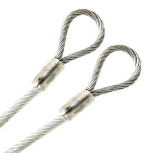 AT, Clear Vinyl Coated 4.76mm (3/16 inch) Braided Steel Security Cable Double Looped Ended (99 inches, Clear) AT, Clear Vinyl Coated 4.76mm (3/16 inch) Braided Steel Security Cable Double Looped Ended (99 inches, Clear)