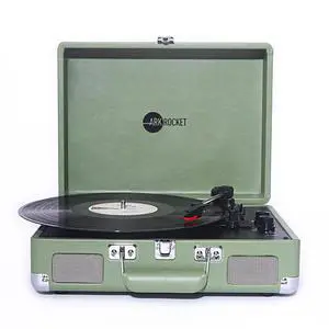 Curiosity Suitcase Bluetooth Turntable Vintage 3-Speed Record Player with Built-in Speakers Upgraded Turntable Audio Sound (Matcha) Curiosity Suitcase Bluetooth Turntable Vintage 3-Speed Record Player with Built-in Speakers Upgraded Turntable Audio Sound (Matcha)