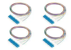 12 Fiber 900um Fiber Optic Pigtail, Corning SMF-28 Singlemode 9/125um Ultra Optical Fiber, OS1/OS2 Compatible (2 Meter / 6.56 Feet,LC/U 4 Pack) 12 Fiber 900um Fiber Optic Pigtail, Corning SMF-28 Singlemode 9/125um Ultra Optical Fiber, OS1/OS2 Compatible (2 Meter / 6.56 Feet,LC/U 4 Pack)
