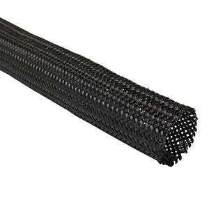 3" Industrial Fray Resistant Braid Sleeving Expandable Flexible Cable Mesh Sleeve - 50 Feet - Black 3" Industrial Fray Resistant Braid Sleeving Expandable Flexible Cable Mesh Sleeve - 50 Feet - Black