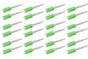 12-Pack 1 Meter SC/APC to SC/APC 3.0mm White Simplex Riser OFNR Fiber Patch Cable, Corning SMF-28 Singlemode 9/125um Ultra Fiber, OS1/OS2 Compatible 12-Pack 1 Meter SC/APC to SC/APC 3.0mm White Simplex Riser OFNR Fiber Patch Cable, Corning SMF-28 Singlemode 9/125um Ultra Fiber, OS1/OS2 Compatible