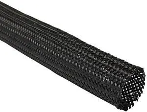 1" Industrial Fray Resistant Braid Sleeving Expandable Flexible Cable Mesh Sleeve - 100 Feet - Black 1" Industrial Fray Resistant Braid Sleeving Expandable Flexible Cable Mesh Sleeve - 100 Feet - Black