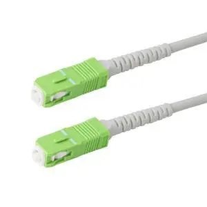 1-Pack 25 Meter SC/APC to SC/APC 3.0mm White Simplex Riser OFNR Fiber Patch Cable, Corning SMF-28 Singlemode 9/125um Ultra Fiber, OS1/OS2 Compatible 1-Pack 25 Meter SC/APC to SC/APC 3.0mm White Simplex Riser OFNR Fiber Patch Cable, Corning SMF-28 Singlemode 9/125um Ultra Fiber, OS1/OS2 Compatible