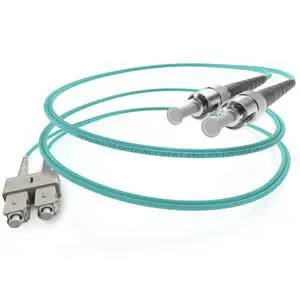 25M SC to ST Fiber Patch Cable OM4 Multimode Duplex 100Gig OFNR, 25 Meter 25M SC to ST Fiber Patch Cable OM4 Multimode Duplex 100Gig OFNR, 25 Meter