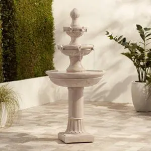 Stafford 48" High Large Traditional Italian Indoor Outdoor Decor Faux Stone Floor Fountain Waterfall 3-Tier Standing Basin Water Feature for Outside Garden Patio Yard Backyard Porch Stafford 48" High Large Traditional Italian Indoor Outdoor Decor Faux Stone Floor Fountain Waterfall 3-Tier Standing Basin Water Feature for Outside Garden Patio Yard Backyard Porch