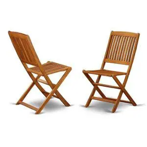 BCMCWNA Cameron Foldable Patio Dining Chairs - Acacia Wood, Set of 2, Natural Oil BCMCWNA Cameron Foldable Patio Dining Chairs - Acacia Wood, Set of 2, Natural Oil