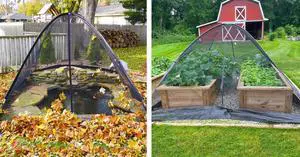 EasyPro PCT1317 Heavy Duty Deluxe Pond and Garden Cover Protective Tent Dome Netting | 13 x 17 ft | 3/8 Mesh | Protection from Debris | Sturdy Poles and Zipper Included | UV Resistant EasyPro PCT1317 Heavy Duty Deluxe Pond and Garden Cover Protective Tent Dome Netting | 13 x 17 ft | 3/8 Mesh | Protection from Debris | Sturdy Poles and Zipper Included | UV Resistant