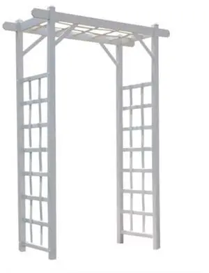 Dura-Trel PVC Garden Arbor, Arch Support for Climbing Plants, Elmwood, Mocha, 57" x 85" Dura-Trel PVC Garden Arbor, Arch Support for Climbing Plants, Elmwood, Mocha, 57" x 85"