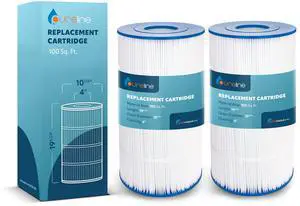 100 Sq Ft Pool Replacement Cartridge Filter, 2-Pack, Compatible with Hayward C100S SwimClear, C-8408, CX100XRE 100 Sq Ft Pool Replacement Cartridge Filter, 2-Pack, Compatible with Hayward C100S SwimClear, C-8408, CX100XRE