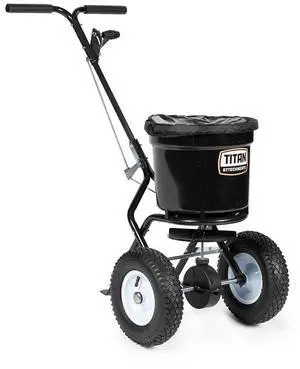 50 lb Professional Fertilizer Push Broadcast Spreader, Spreads 10 to 12 FT, Lawn Care and Ice Melter, Yard Tool 50 lb Professional Fertilizer Push Broadcast Spreader, Spreads 10 to 12 FT, Lawn Care and Ice Melter, Yard Tool