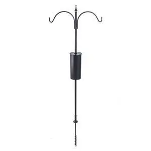 2 Arm Topper Bird Feeder Pole Set with Squirrel Baffle 2 Arm Topper Bird Feeder Pole Set with Squirrel Baffle