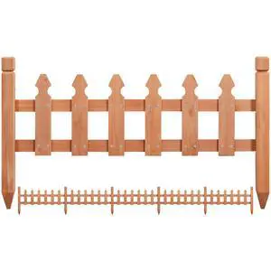Decorative Garden Fence-Landscape Wood Picket Fencing Ornamental Panel Border Edging Patio Flower Garden Bed Pool Fences Outdoor, Light Brown- 532.5 in Decorative Garden Fence-Landscape Wood Picket Fencing Ornamental Panel Border Edging Patio Flower Garden Bed Pool Fences Outdoor, Light Brown- 532.5 in