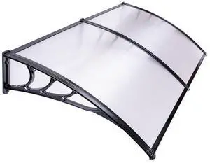 80"x40" Awning for Door Entrance Window Exterior with 2" Rain Gutter for Patio Outside, Heat Insulation One-piece PC Sheet Anti-UV50+ Porch Cover for Shade Sun Blocker Privacy White Board 80"x40" Awning for Door Entrance Window Exterior with 2" Rain Gutter for Patio Outside, Heat Insulation One-piece PC Sheet Anti-UV50+ Porch Cover for Shade Sun Blocker Privacy White Board