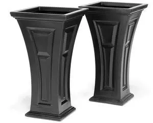 Heritage Self-Watering Planter (2-Pack) Set of 2 Large Planters for Porch, Patio, Outdoor/Indoor (HP3000-BLK-2) Black (28.5-inch Tall) Heritage Self-Watering Planter (2-Pack) Set of 2 Large Planters for Porch, Patio, Outdoor/Indoor (HP3000-BLK-2) Black (28.5-inch Tall)