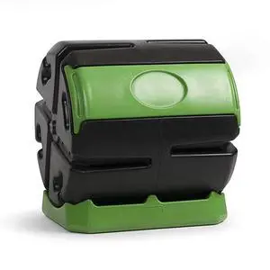 HOTFROG Rolling Single Chamber Batch Tumbling Composter - Outdoor Rotating Garden Compost Bin (HF-RC4000WB) Black & Green (37-Gallon) HOTFROG Rolling Single Chamber Batch Tumbling Composter - Outdoor Rotating Garden Compost Bin (HF-RC4000WB) Black & Green (37-Gallon)