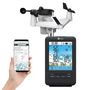 18-in-1 Wireless Weather Station with 7-in-1 Solar Sensor Array & 4-Day Forecast, Wi-Fi & Large Color Display, Wind Speed/Direction, Rainfall, UV Index, Light Intensity, Temperature & Humidity 18-in-1 Wireless Weather Station with 7-in-1 Solar Sensor Array & 4-Day Forecast, Wi-Fi & Large Color Display, Wind Speed/Direction, Rainfall, UV Index, Light Intensity, Temperature & Humidity