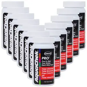12) 511710 Pro Swimming Pool Spa 5 in 1 Test Kit Strips 5-Way 100 pack 12) 511710 Pro Swimming Pool Spa 5 in 1 Test Kit Strips 5-Way 100 pack