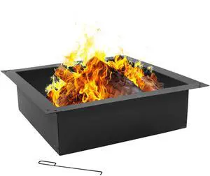 Sunnydaze Fire Ring for Outside - Heavy-Duty Wood-Burning Metal Fire Pit Ring Insert - 36-Inch Square Outer/30-Inch Square Inner Diameter Sunnydaze Fire Ring for Outside - Heavy-Duty Wood-Burning Metal Fire Pit Ring Insert - 36-Inch Square Outer/30-Inch Square Inner Diameter