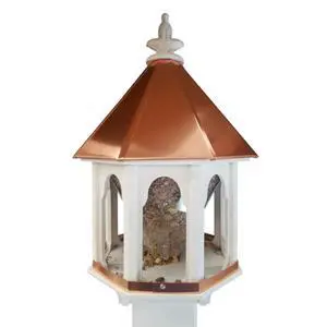 Wild Bird Feeder Solid Cellular PVC Clear Copper Roof (F8C) Made in the USA (3.5" x 3.5" Mount) Wild Bird Feeder Solid Cellular PVC Clear Copper Roof (F8C) Made in the USA (3.5" x 3.5" Mount)