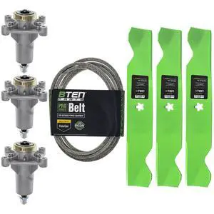 Deck Blade Spindle Belt Kit Combo Set for Husqvarna RZ5424 RZ5426 RZ5422 RZ54i Z254 532187256 539114557 Deck Blade Spindle Belt Kit Combo Set for Husqvarna RZ5424 RZ5426 RZ5422 RZ54i Z254 532187256 539114557