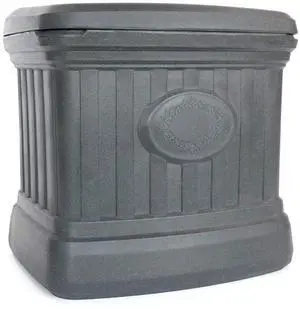 26 Gallon Ice Melt Outdoor Storage Bin Container for Sand, Salt, Gardening Supplies, Animal Bird, Bird Seed, and More, Granite Gray 26 Gallon Ice Melt Outdoor Storage Bin Container for Sand, Salt, Gardening Supplies, Animal Bird, Bird Seed, and More, Granite Gray