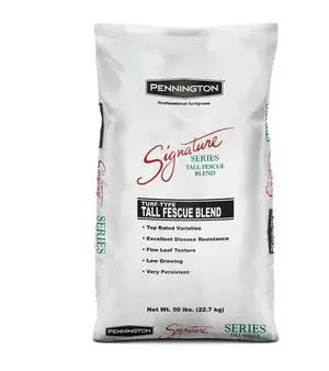 Pennington Signature Series Tall Fescue Blend Blue Tag 50 lb Grass Seed Partial Sun Pennington Signature Series Tall Fescue Blend Blue Tag 50 lb Grass Seed Partial Sun