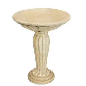 Sunnydaze 20.25 H Concrete Bird Bath for Outdoors - Grecian Column Pedestal Bird Bath with Glass Fiber Reinforced Concrete Construction Antique White Sunnydaze 20.25 H Concrete Bird Bath for Outdoors - Grecian Column Pedestal Bird Bath with Glass Fiber Reinforced Concrete Construction Antique White