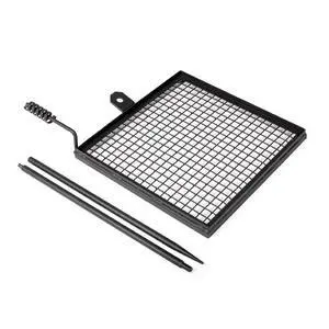 Ash & Ember Adjustable Swivel Grill, Steel Mesh Wire Cooking Grate with Spike Pole, Open Fire Portable BBQ Camping Gear Ash & Ember Adjustable Swivel Grill, Steel Mesh Wire Cooking Grate with Spike Pole, Open Fire Portable BBQ Camping Gear