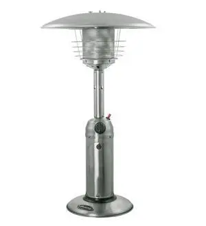 HLDS032-B Portable Table Top Patio Heater, 11,000 BTU, Use 1lb or 20Lb Propane Tank, Stainless Finish HLDS032-B Portable Table Top Patio Heater, 11,000 BTU, Use 1lb or 20Lb Propane Tank, Stainless Finish