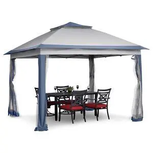 11x11 FT Gazebo Tent, Outdoor Tents for Parties with Mosquito Netting, Folding Heavy Duty Height Adjustable Canopy Tent for Patio Backyard Garden (Blue) 11x11 FT Gazebo Tent, Outdoor Tents for Parties with Mosquito Netting, Folding Heavy Duty Height Adjustable Canopy Tent for Patio Backyard Garden (Blue)