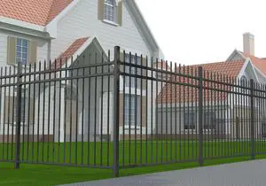 XCEL Black Steel Anti-Rust Fence Panel - Sharp End Pickets - 6.5ft W x 5ft H - Easy Installation - for Residential, Outdoor, Yard, Garden, Swimming Pool, on Concrete or Soil, 3-Rail, One Post included XCEL Black Steel Anti-Rust Fence Panel - Sharp End Pickets - 6.5ft W x 5ft H - Easy Installation - for Residential, Outdoor, Yard, Garden, Swimming Pool, on Concrete or Soil, 3-Rail, One Post included