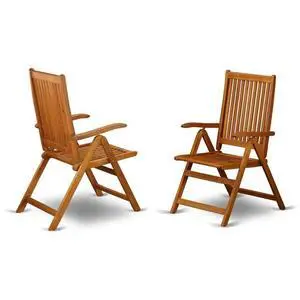 BCNC5NA Celina Outdoor Dining Adjustable Arm Chairs - Acacia Wood, Set of 2, Natural Oil BCNC5NA Celina Outdoor Dining Adjustable Arm Chairs - Acacia Wood, Set of 2, Natural Oil